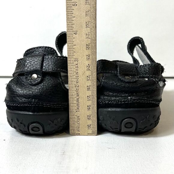 Spring Step Women EU 41 US 10.5 Black Leather Comfort Casual Flat Fisherman Shoe - Picture 9 of 12